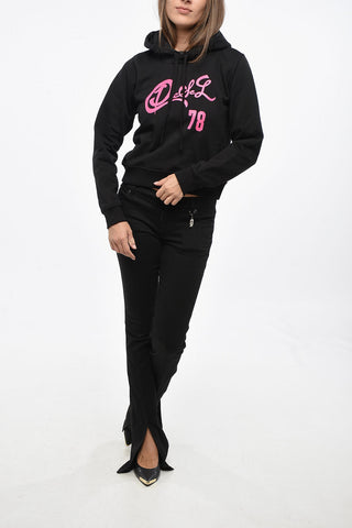 Hoodie F-REGGY aus gebürsteter Baumwolle mit aufgedrucktem Logo