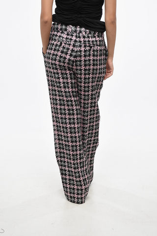 Zweifarbige Straight-Leg-Hose