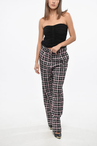 Zweifarbige Straight-Leg-Hose