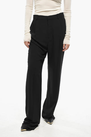 Pantaloni in Seta a Una Pince