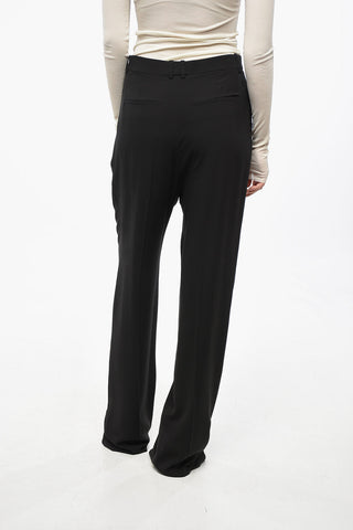 Pantaloni in Seta a Una Pince