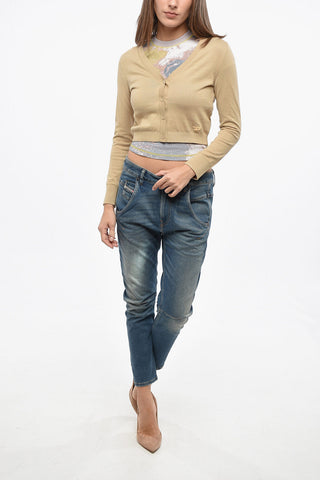 Lightweight Cotton Cropped Cardigan M-ARIKA-NEW