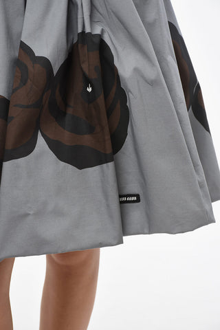 Printed Balloon Skirt