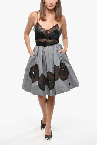Printed Balloon Skirt