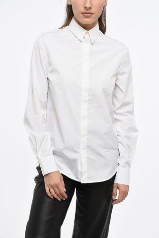 Popeline Shirt with Concealed Closure