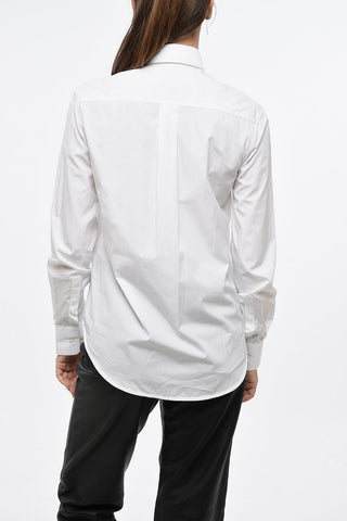 Popeline Shirt with Concealed Closure