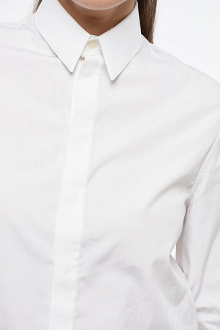 Popeline Shirt with Concealed Closure