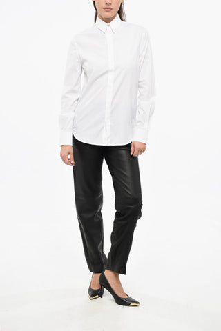 Popeline Shirt with Concealed Closure
