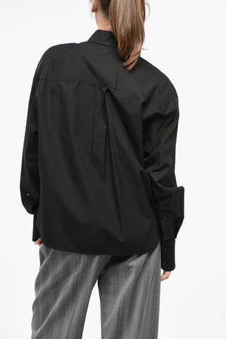 SPORTMAX Popeline GESSO Shirt with Hidden Buttoning