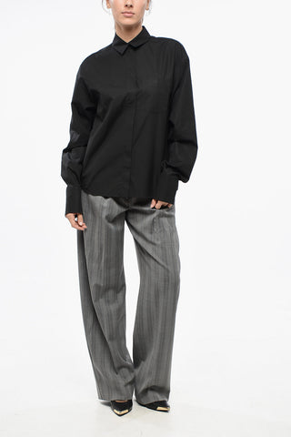 SPORTMAX Popeline GESSO Shirt with Hidden Buttoning