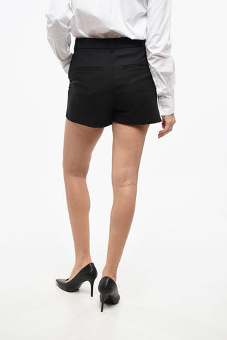 SPORTMAX Virgin Wool Shorts with Front Pleat