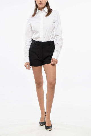 SPORTMAX Virgin Wool Shorts with Front Pleat