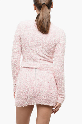 Tweed and Lurex Cropped Cardigan