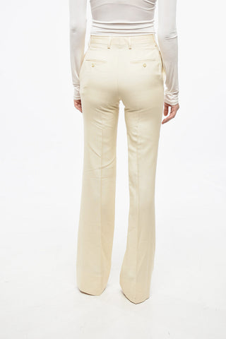 Pantaloni 4 Tasche in Seta con Passanti