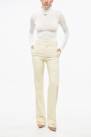 Pantaloni 4 Tasche in Seta con Passanti