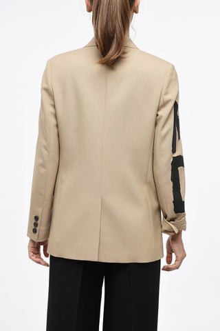 Wool Blend MISS DIOR Blazer with Peak Lapel