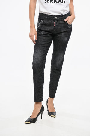 Jeans Cool Girl Fit con Patch in Velcro 15cm