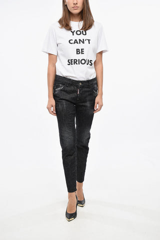 Jeans Cool Girl Fit con Patch in Velcro 15cm