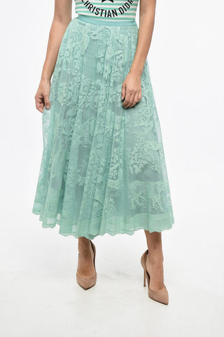 Lace COMBI Flared Skirt with Petticoat
