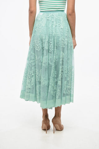 Lace COMBI Flared Skirt with Petticoat