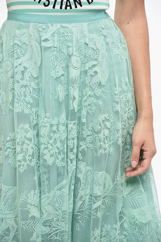 Lace COMBI Flared Skirt with Petticoat