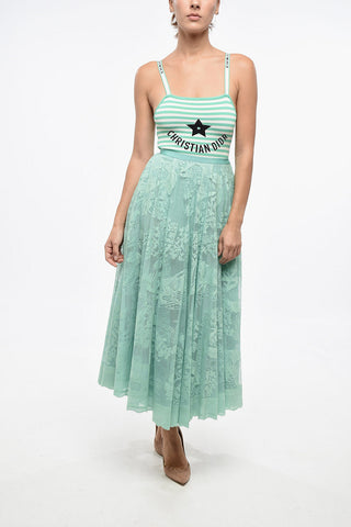 Lace COMBI Flared Skirt with Petticoat