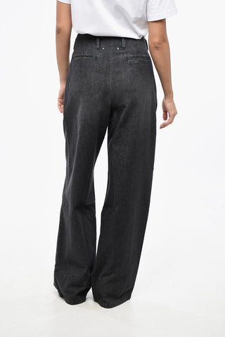 Double Pleat Wide Leg Jeans 29cm