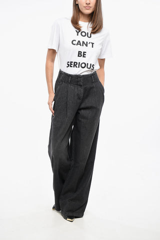 Double Pleat Wide Leg Jeans 29cm