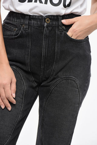 Dark-Wash Jeans with 19cm Ankle Zip