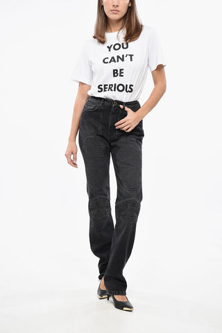 Dark-Wash Jeans with 19cm Ankle Zip