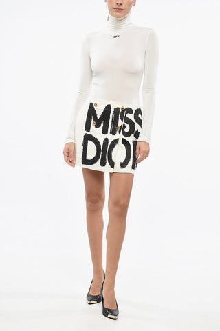 Minirock aus Wollmischung MISS DIOR mit doppelreihigem Design