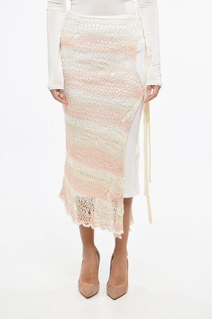 SPORTMAX Gonna in Doppio Tessuto ECUADOR con Con Design Crochet