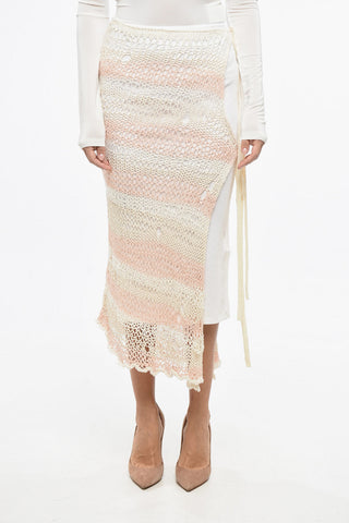 SPORTMAX Gonna in Doppio Tessuto ECUADOR con Con Design Crochet