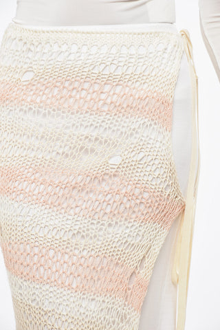 SPORTMAX Gonna in Doppio Tessuto ECUADOR con Con Design Crochet