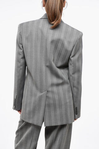 SPORTMAX Blazer Doppiopetto MERLOT Motivo Herringbone