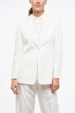 Single-Breasted Blazer GASPARRE Crinkled Effect