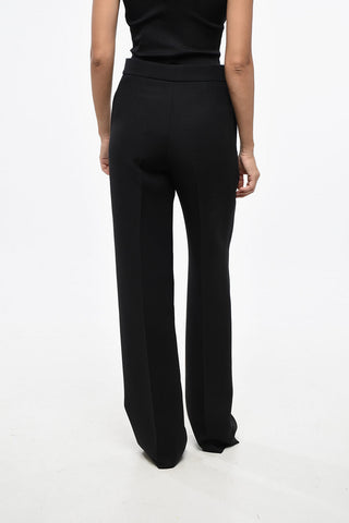 Straight-Fit Silk-Blend Trousers with Welt Pockets