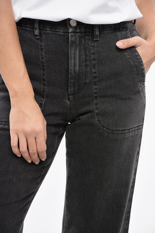 Wide-Leg High-Waist Jeans 24cm