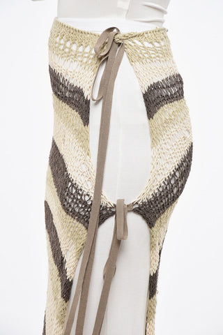 SPORTMAX Double-Fabric Skirt ECUADOR with Crochet Design