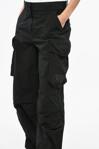 와이드 카고 팬츠 톤온톤 로고