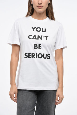 COUTURE! Baumwoll-T-Shirt mit kontrastierendem Print