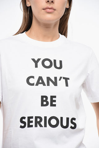 COUTURE! Baumwoll-T-Shirt mit kontrastierendem Print