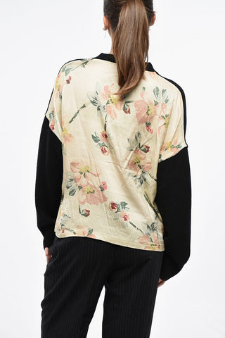 Cardigan in Cashmere con Dettaglio Floreale