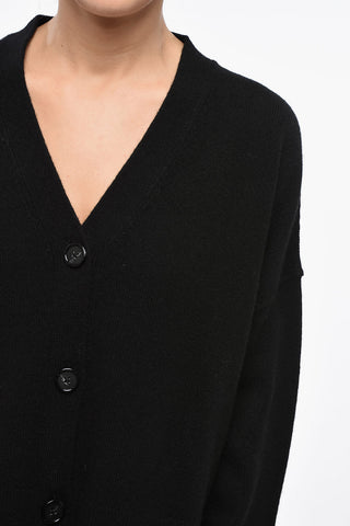 Cardigan in Cashmere con Dettaglio Floreale