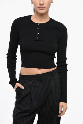 골지 크롭 가디건 CAMI 트윈셋 나시 포함