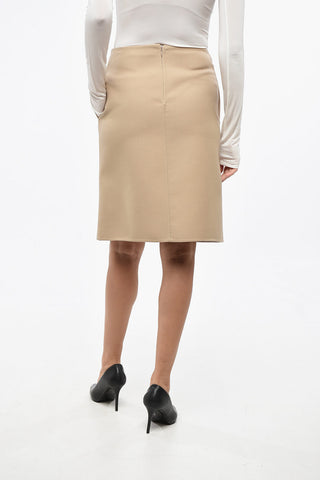 A-Line Midi Skirt with Back Zip