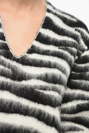 Striped Merino Wool Crewneck Sweater