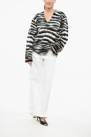 Striped Merino Wool Crewneck Sweater