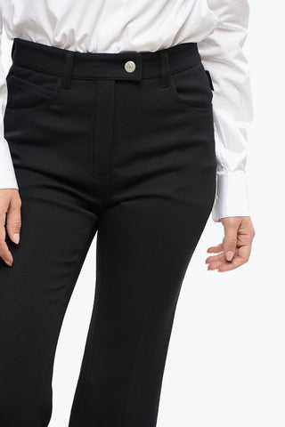 5 Pockets Boot Cut Pants with Belt Loops
