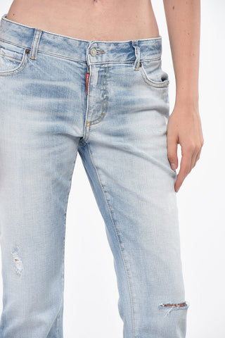 Boot-Cut-Jeans mit mittlerer Bundhöhe 24cm